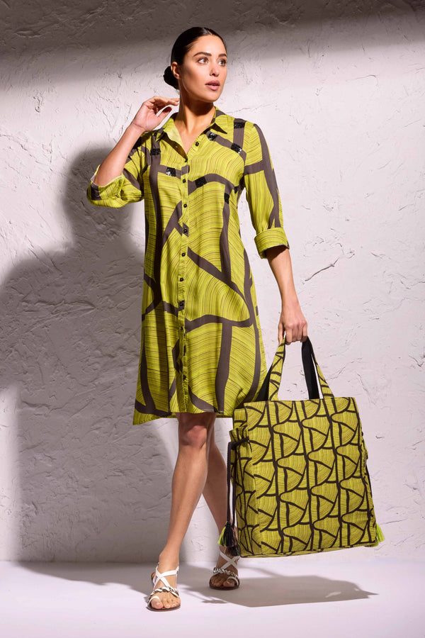 VESTIDO CAMISA MANGA 3/4 FLAVIA