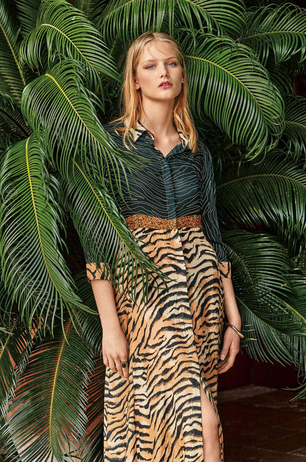 VESTIDO LARGO ANIMALIER