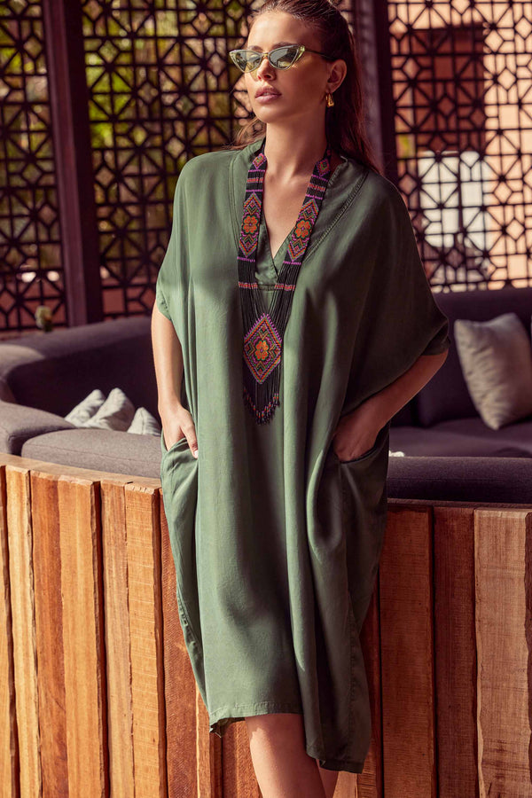 VESTIDO MIDI EN TENCEL DIXIE