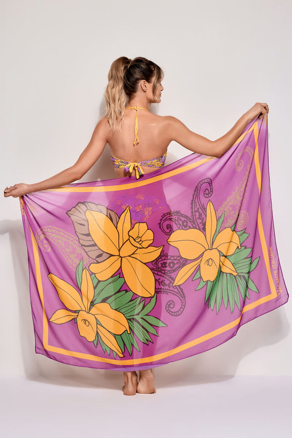 BUFANDA PAREO FLORES