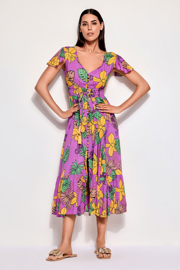 VESTIDO LARGO FLORES