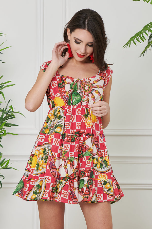 VESTIDO MULTI VOLANTES