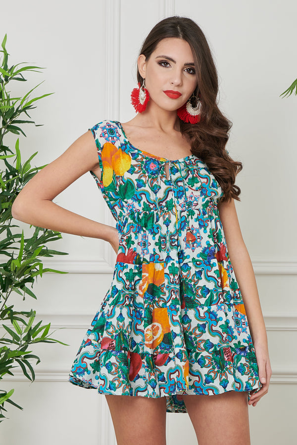 VESTIDO MULTI VOLANTES