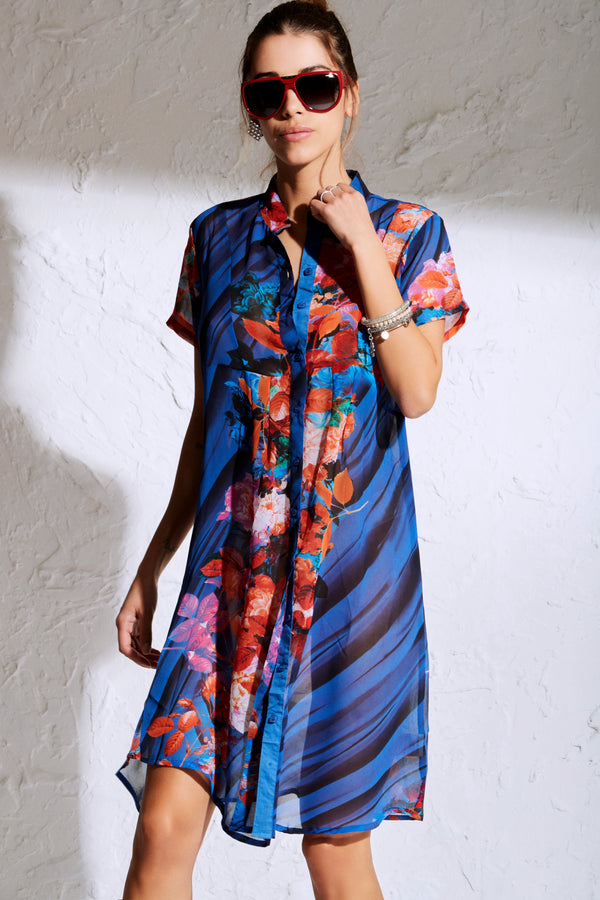 VESTIDO CAMISA VELOZADO