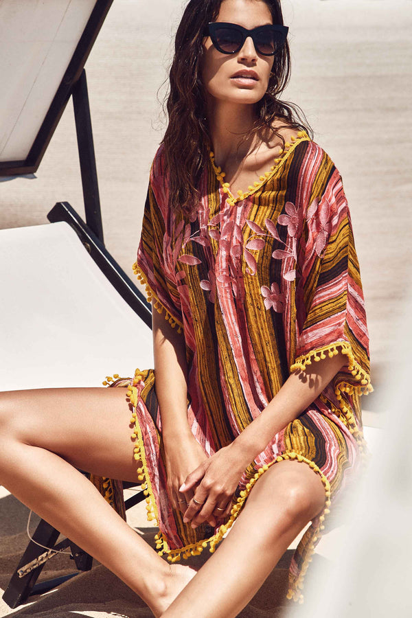 PONCHO DE RAYAS ALBA