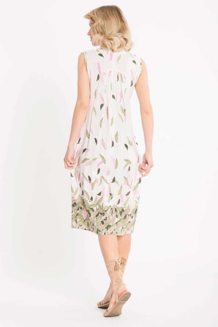 ABITO SMANICATO FOGLIE- IC22-105 - #Moda Mare Positano#